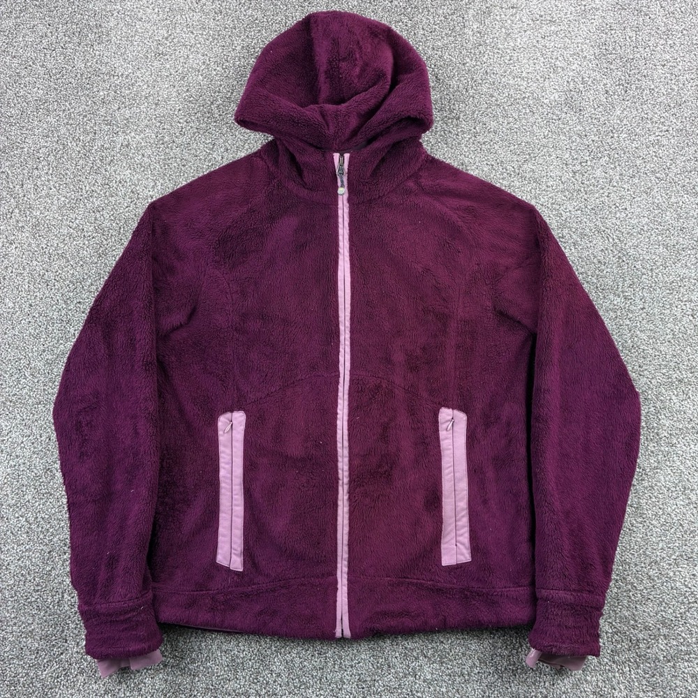 Mountain Hardwear Fleece Jacket Women's Large Purple Monkey Fleece Hoodie